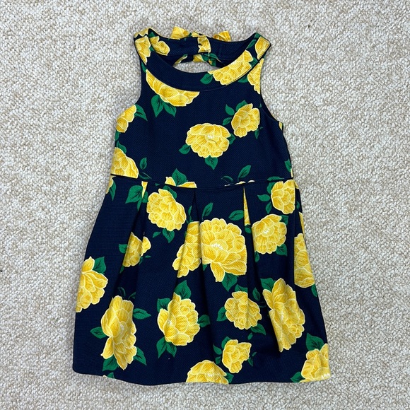 Janie and Jack Hampton Hideaway Navy Floral Dress - Picture 1 of 4